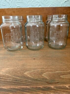 Clear Glass Mason Jars - Set of 6